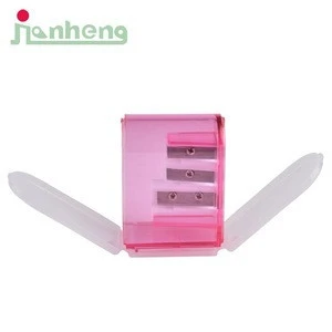 Cheap wholesale office stationery students school supplies transparent plastic pencil sharpener for kids