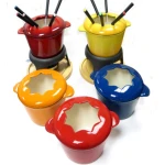 Cheese Tools  and Enamel Cast Iron Chocolate Fondue Sets
