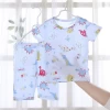Children&#x27;s pajamas set summer bamboo fiber baby air conditioning clothes spring and summer thin pajamas set