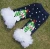 Import china custom sock manufacturer Green White Stripe Chiffon Ruffle Leg Warmers baby socks from China