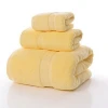 China Factory Supply Solid Color 100% Cotton Hotel Bath Towel Set