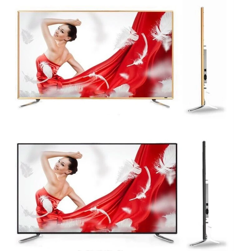 China Factory Wholesale 55 Inch Flat Screen HD Wifi Android Smart TV Ultra-Thin Led Televisions