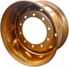 China factory wholesale steel tubeless truck wheel for 22.5*11.75 gold color rim