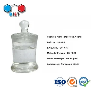 China Popular Best Price chemical intermediate colorless diacetone alcohol manufacturer