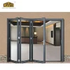 China supplier wooden bathroom glass heavy iron pvc folding door