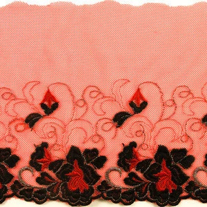 Chinese Suppliers Lace Trim Colorful Embroidery Flower Lace Trim French Net Embroidery Lace