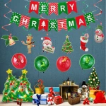 Christmas GiftsShopping Mall Window Decorations Indoor Party Latex Printed Balloons Photo Props Foil Swirls