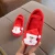Import Christmas Santa Claus Elk Children Shoes Cartoon Girls Peas Suede Non-slip Flat Princess Kids Girls Baby Shoes from China
