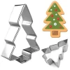 Christmas Tree Ring Bell Ginger Man Stainless Steel Cookie Cutter