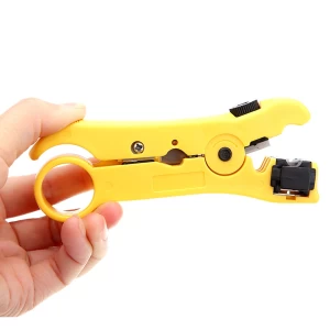 Coaxial Cable Stripper Coax Stripping Tool for RG59/6/7/11 / Reversible Cassette, Cable Cutter Function