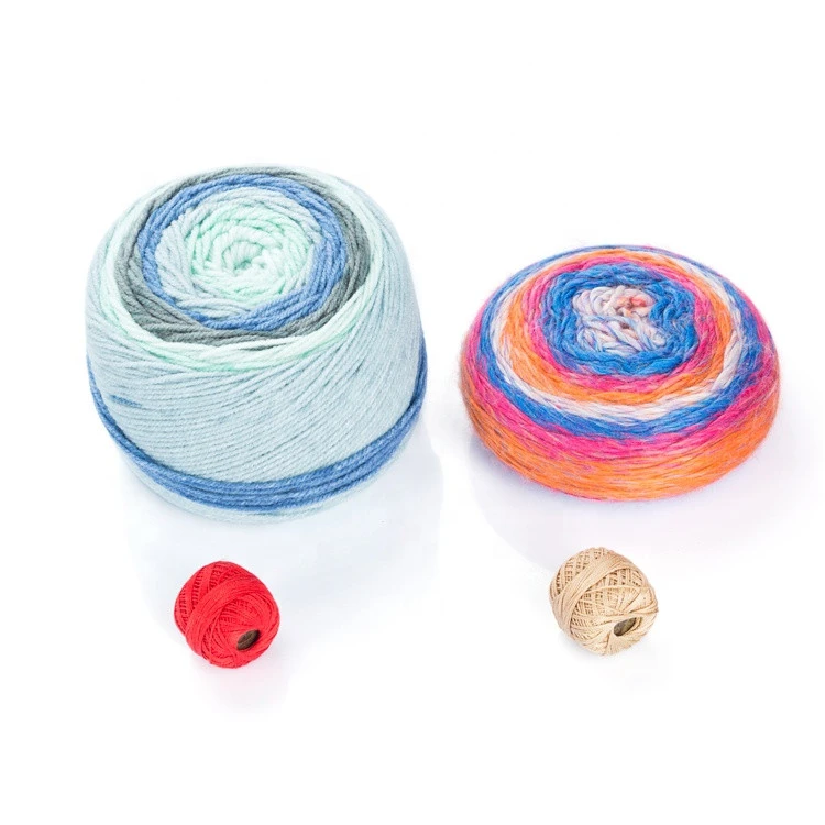 Colorful Scarf Knitting Acrylic Wool Melange Cake Ball Yarn