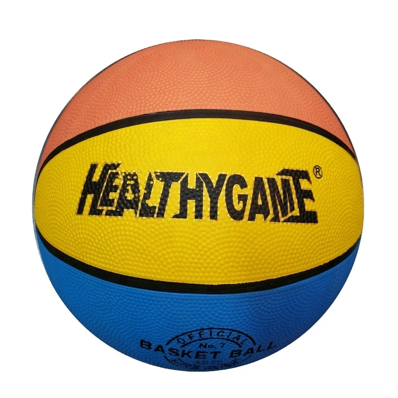 Colorful size 7 rubber basketball basket ball with custom logo