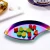 Colorful Stainless Steel Cake Candy Plate Leaf Shaped Fruit Fast Food Container Snack Dish