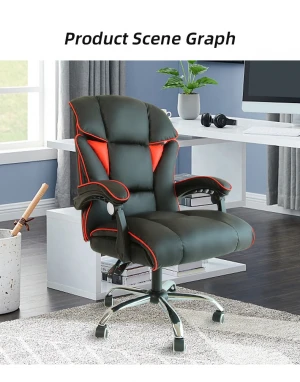 Contemporary double cushion Modern leather office chair use for manager and staff