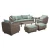 Import Contemporary style sectional rattan lounge chair oversized outdoor sofa furniture set from China