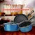 Import Cookware Set Household Non-stick Cookware Three-piece Kitchen Pot Colorful Cast Iron Cookware Tableware from China