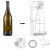 Import Cork finish burgundy wine glass bottle 750ml from China