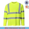 COTTON POLYESTER blend Mens Polo Shirts Hi Vis High Viz Visibility Long Sleeve Safety Work Wear Shirt