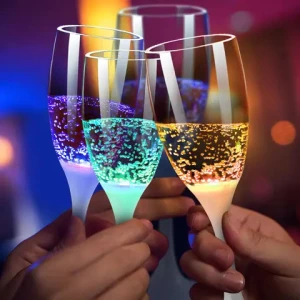 Creative led luminous cup ktv bar champagne glass, food grade creative luminous cup, wedding party night light