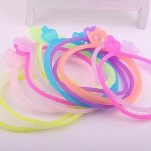 crown silicone hair band /custom silly hair ribbon /silicone bands for fixing hair