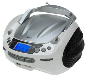 CT-288 Portable CD Player LCD Display Blue Backlight Double Speaker AM/FM Analogue Radio