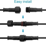 Custom 2Pin 3Pin 4Pin Waterproof Cable IP67 Male Female Jack Waterproof Extension Cables Can Be Custom Length
