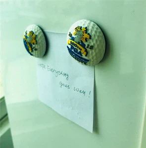 Custom 3D Refrigerator Magnets Sticker Round Rubber Fridge Magnets Promotional Soft PVC Golf Ball Fridge Magnet