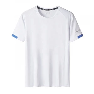 Custom Design Summer Quick Dry Mens Short Sleeve T-shirt Polyester Mesh Fabric Workout Sports T-shirts