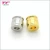 Import Custom Engraved Logo Metal Beads Cord End Manufactory, Shiny Gold Metal End Bead For Swimwear, Jewelry from China