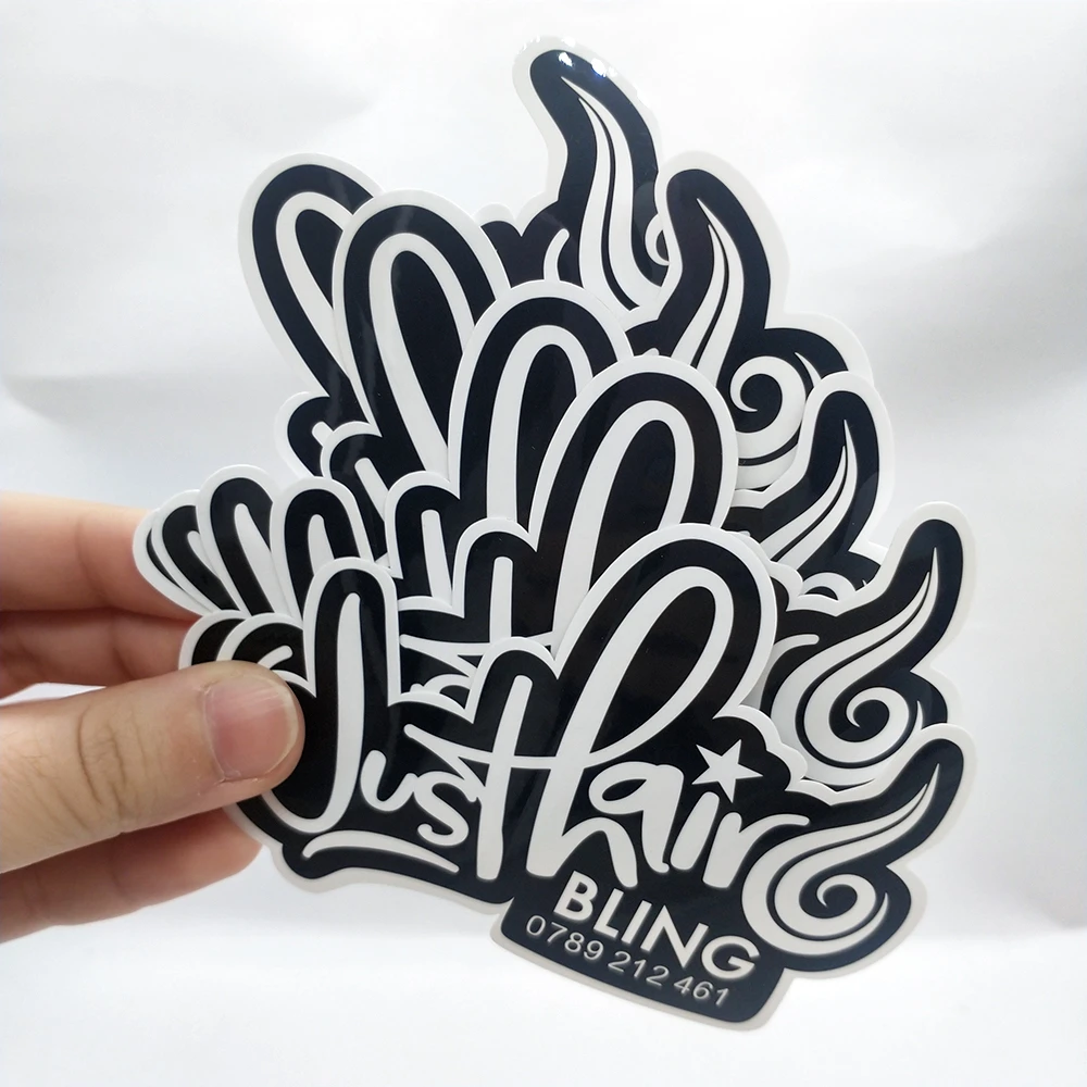 custom logo die cut sticker vinyl single decal sticker