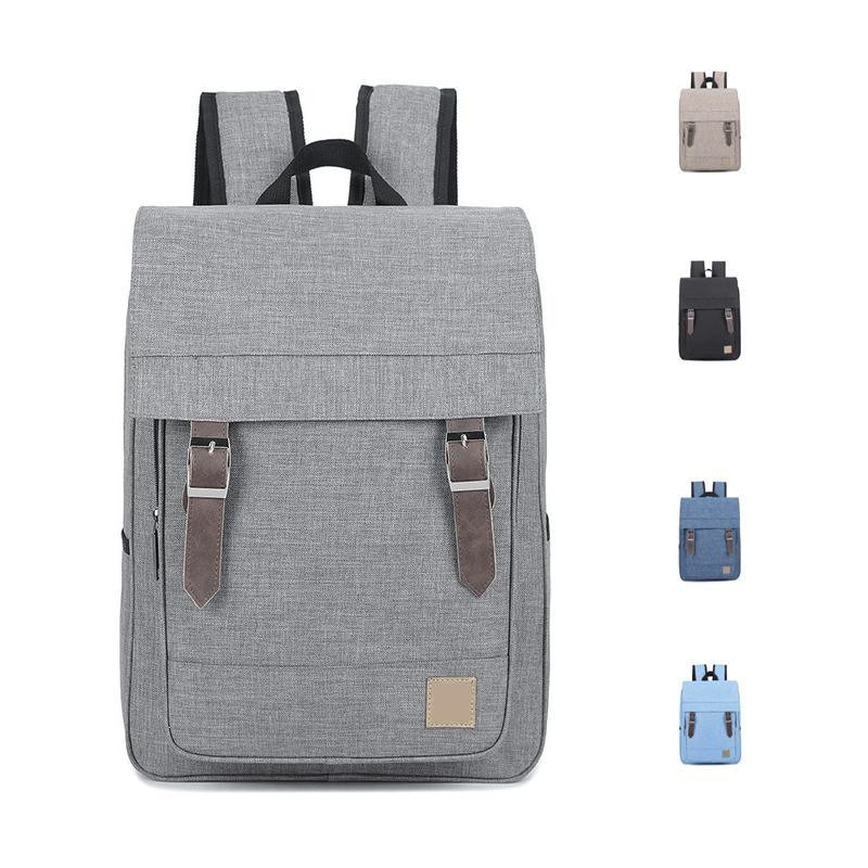 Custom Logo Large Capacity Waterproof 14/15.6 Inch Canvas Backpack for Boys and Girls