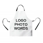 Custom Logo Picture Printed Barber Apron Kitch Cotton Linen Aprons Kitchen