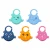 Import Custom Logo Various Patterns For Children Silicone Bib Easily Girls Boys Baby Silicone Bib from China
