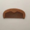 custom logo wooden moustache beard comb