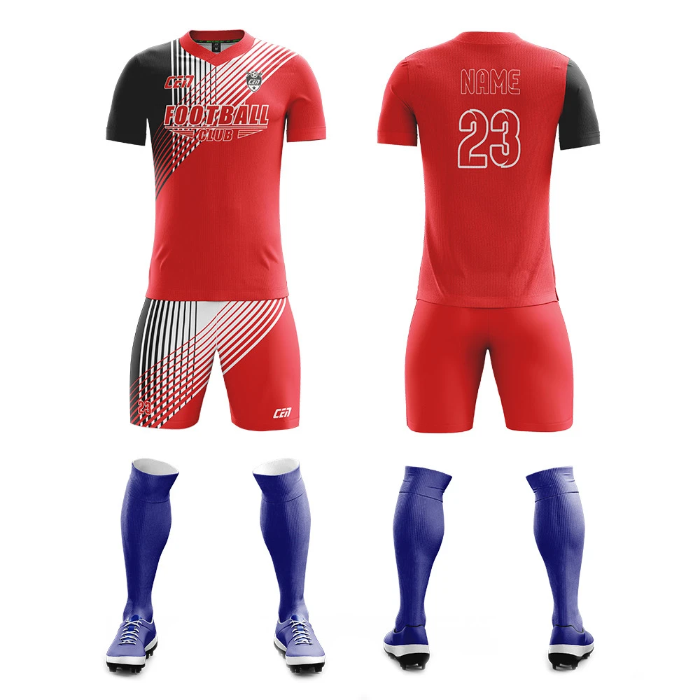 Custom new design high quality factory Original football uniform kit full set 2021 hot clubs men soccer wear
