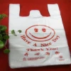 Custom plastic bag printing shopping plastic clear poly T-shirt bag