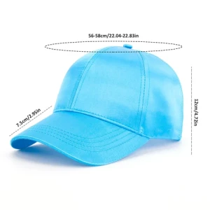 Custom Satin Snap Back Baseball Cap 6 Panel Embroidery Baseball Cap Women Custom Embroidered Satin Baseball Cap