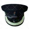 Custom Security  Black Wool Service Hat With Moon Peak ||Manufacturers of Custom Police Service Caps