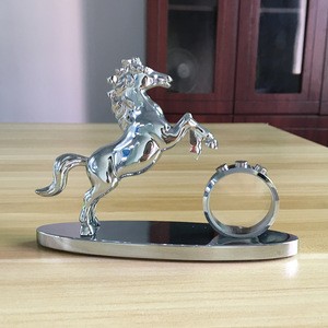 Custom silver polished horse shape Car Vent Air Freshener Auto Car Perfume stand