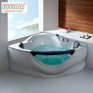 Custom size 1.4 meter sector shaped two people low price bathtub