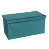 Custom Storage stool seat box collapsible storage ottoman bench velvet printed foldable home storage ottoman
