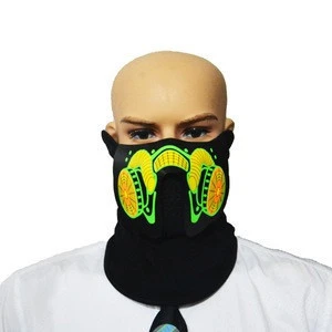 Customizable sound activated LED EL light Mask for Festival, Raves, Halloween, Party, Sporting, DJ
