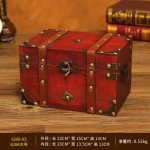 Customization Retro Wooden Lockable Jewelry Storage Home Wooden Gift Box Decorative Ornaments Escape Item Storage Box