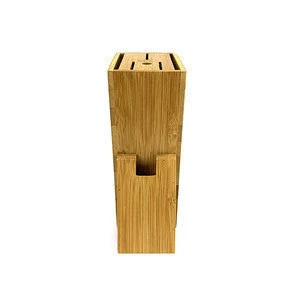 Customize Kitchenware Bamboo Knife Block Set Wooden Knife Holder