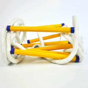 Customized anti-slip Nylon rope ladder folding lifesaving fire ladder