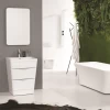 Customized Design Modern Toilet Hotel Bath Furniture Bathroom Vanity Cabinets with Integrated Sink