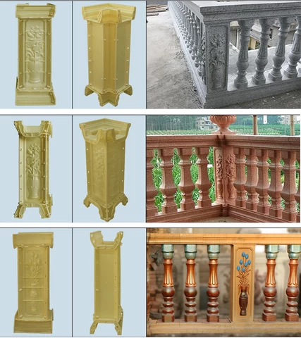 Customized Roman Style Plastic Balcony Concrete Baluster Molds For Sale