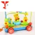 Import Cute animal circles the bead wooden activity maze toy baby pull along car from China