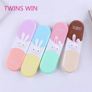 Cute Korean promotional cute stationery sets office&amp;school supply cartoon rabbit colored correction tape 5mm 293