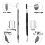 Cuticle Trimmer Nipper with Cuticle Pusher Gel Nail Polish Remover Tools Set Professional Grade Stainless Steel Cuticle Remover